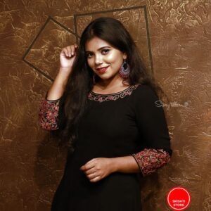 Stitched Hand Worked Panelled Gown