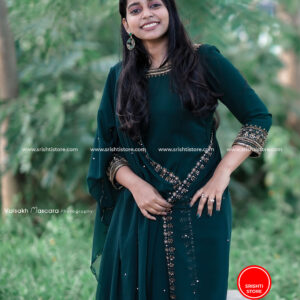 Stitched Hand Worked Panelled Kurti with worked Duppatta