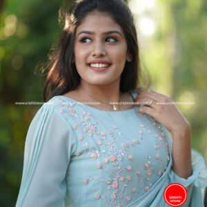 Stitched Hand Worked Panelled Anarkali with worked Duppatta