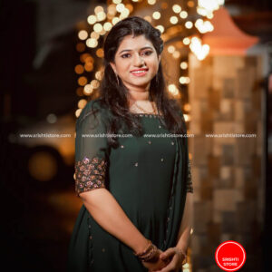 Stitched Hand Worked Panelled Anarkali with worked Duppatta