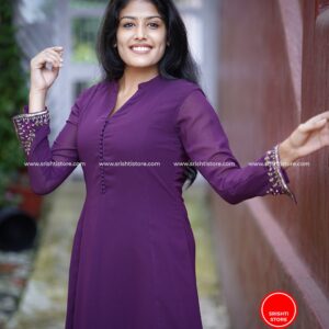 Stitched Hand Worked Panelled A line Kurti