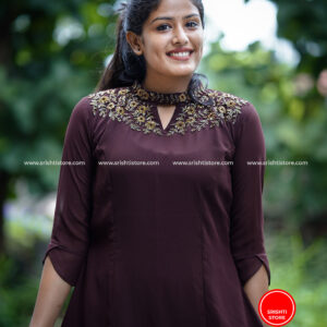 Stitched Hand Worked Panelled A line Kurti