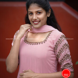 Stitched Hand Worked Panelled Anarkali with Hand worked Duppatta